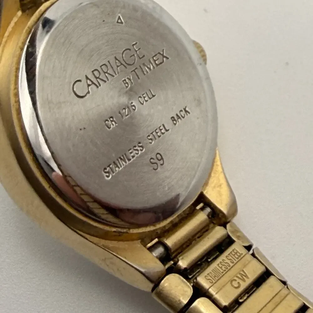 Chic Carriage Timex Women's Two-Tone Oval Quartz Watch, Working